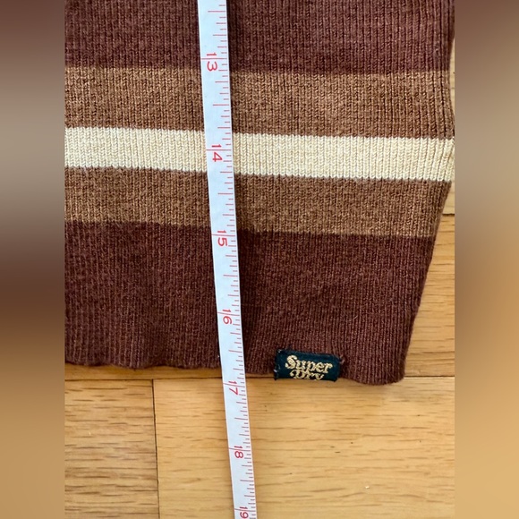 Superdry cropped striped fine knit sleeveless sweater US size 6 - Picture 7 of 11